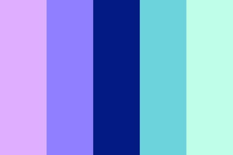 Blue Teal Color Palette, Vaporwave Color Palette, Mermaid Color Palette, Blue Pallet, Blue Color Pallet, Rgb Code, Color Names Chart, Blue Pallets, Blue Color Palettes