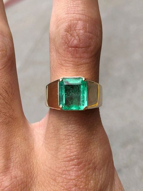 Looks even better in real life! very nice and soft tights! Mens Gemstone Ring, Gold Emerald Ring For Men, Men Gemstone Ring Design, Men Emerald Ring Gold, Mens Emerald Ring, Cushion Cut Emerald Ring, Men Emerald Ring, Men’s Emerald Ring, Emerald Ring Design For Men