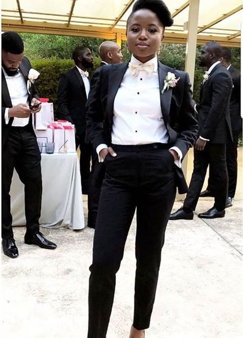 Women Best Man Wedding, Best Man Outfit Wedding, Grooms Woman, Best Man's Outfit, African Weddings, Woman In Suit, Best Man Wedding, Man Wedding