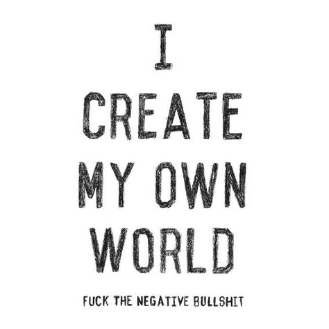 I CREATE MY OWN WORLD. Quote to put more identity in the world. <3 Be yourself. There are already many others #lifelesson #Create #quote #love #gold #myworld #mylife #mylifemyrules #mybody Made by Angelique van 't Veer #angieyeahhh Living In My Own World Quotes, This Is My World, In My Own World, My Life My Rules, Writing Book, Create Your Own World, World Quotes, Feelings Words, Quote Love