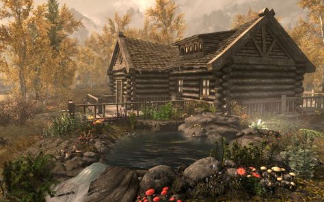 Waterview in Skyrim at Skyrim Special Edition Nexus - Mods and Community Skyrim Drawing, Skyrim House, Eggs Toast, Steaming Coffee, Skyrim Art, Get Up In The Morning, Skyrim Mods, Bacon Eggs, Story Games