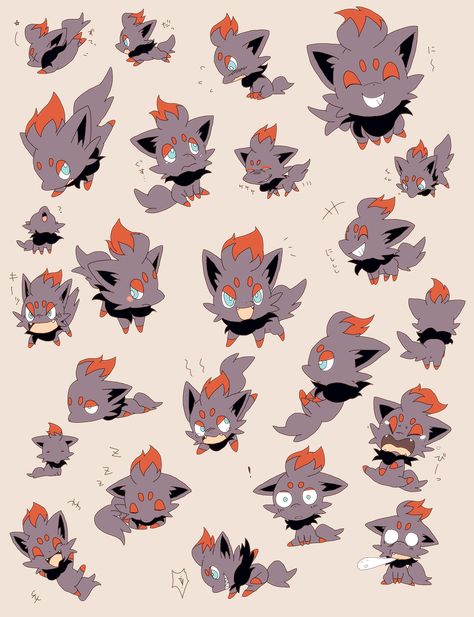 Zorua Pokemon Art, Pokemon Zorua, Entei Pokemon, Zorua Pokemon, Adorable Pokemon, Pokemon Zoroark, Zoroark Pokemon, Lucario Pokemon, Mega Pokemon