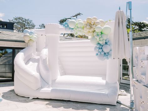 Inflate San Diego Modern White Waterslide   Bounce House Combo White Bounce House, Water Slide Rentals, Bounce House Rentals, White Instagram, Bounce Houses, Bubble House, Inflatable Bounce House, Modern Party, Custom Vinyl Decal