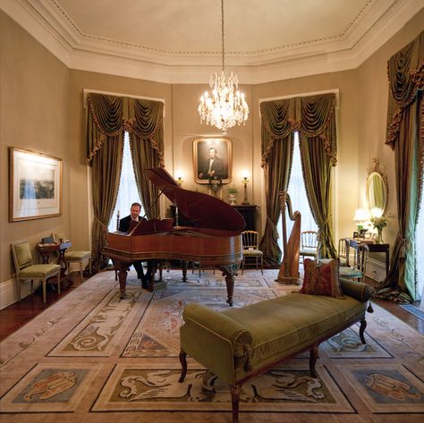 Grand Piano Room, Home Music Rooms, Interior Design Drawings, Music Room Decor, Piano Room, Luxury Curtains, New Orleans Homes, Light Images, Annual Meeting