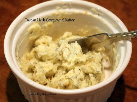 Tuscan Herb Butter, Compound Butters, Compound Butter, Steamed Vegetables, Spice Rub, Herb Butter, Baked Potatoes, Healthy Ideas, Business Idea