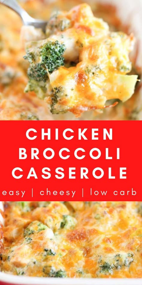 Chicken Broccoli Bake, Chicken Casserole Recipes Healthy, Broccoli Bake, Healthy Casserole Recipes, Chicken Broccoli Casserole, Broccoli Casserole, Low Carb Diet Recipes, Low Carb Dinner Recipes, Easy Cheesy