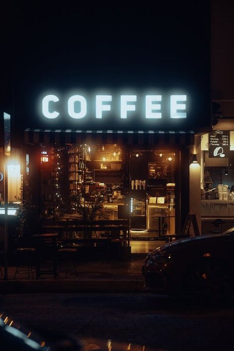 Night In Cuntry Photos, Download The BEST Free Night In Cuntry Stock Photos & HD Images Late Night Coffee Shop Aesthetic, Late Night Coffee Aesthetic, Dark Cafe Aesthetic, Coffee Shop At Night, Coffee Shop Night, Cafe At Night, Late Night Coffee, Urban Cafe, Night Cafe