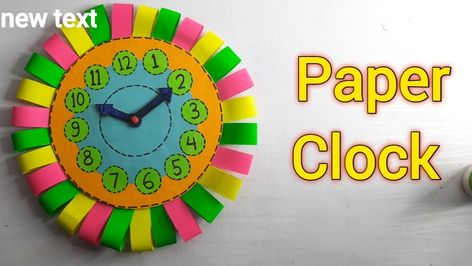 Easy to make Clock Making Ideas, Model For School Project, Paper Clock, Clock Making, Learning Clock, Clock For Kids, School Project, Beautiful Wall, School Projects