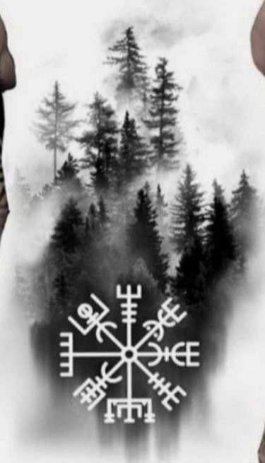 Viking Forest Tattoo, Berserker Tattoo, Viking Rune Tattoo, Berg Tattoo, Pine Tattoo, Big Cat Tattoo, Scandinavian Tattoo, Valkyrie Tattoo, Unique Tattoos For Men