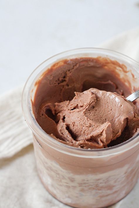 Ninja Creami Chocolate Ice Cream Chocolate Ninja Creami, Ninja Creami Chocolate Ice Cream, Ice Cream Maker Recipes Healthy, Midwest Kitchen, Chocolate Peanut Butter Ice Cream, Dairy Free Hot Chocolate, Coffee Ice Cream Recipe, Chocolate Sorbet, Homemade Hot Chocolate Mix