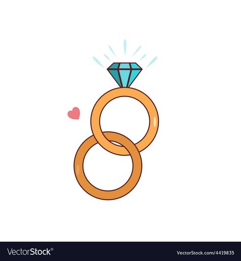 Wedding Ring Cartoon, Wedding Ring Pics, Bridal Shower Headband, Marriage Cartoon, Wedding Ring Icon, Wedding Ring Vector, Wedding Ring Images, Ring Cartoon, Cartoon Wedding Invitations