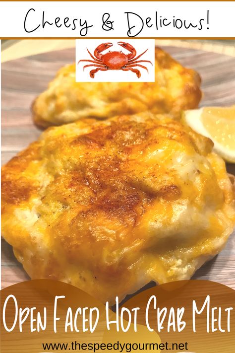 Recipe Using Crab Meat, Crab Melt Sandwich Recipes, Recipes Using Artificial Crab, Recipes For Imation Crab, Hot Crab Sandwich Recipe, Shredded Crab Meat Recipes, Crab English Muffin Melts, Seafood Melt Sandwich, Crab Melts English Muffins Old English Cheese