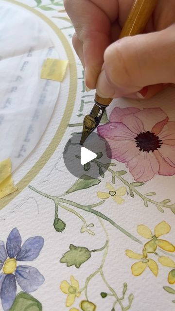 Ketubah & Watercolor art on Instagram: "Because it’s about time to show what I did before my new baby 🥹💗 Beautiful wildflowers & bumblebee watercolor ketubah, with embroidery, beads & gold 🐝
.
.
.
#ketubah #watercolorketubah #gesher24_ii #jewishwedding #jewishworld #ketubahs #ketubahartist #ketubahart #britcolors #judaicaart #jewishlife #wildflowers #watercolorwildflowers #ketubahdesign" Bumblebee Watercolor, Ketubah Watercolor, Watercolor Ketubah, Ketubah Art, Embroidery Beads, Judaica Art, Jewish Wedding, About Time, Painting Process