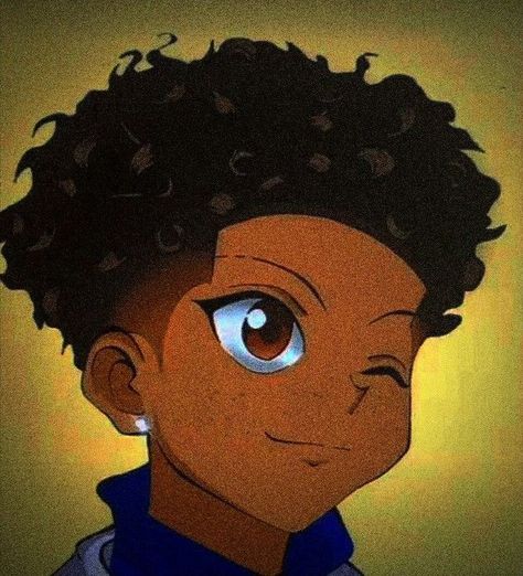 Black Guy Art Cartoon, Swag Cartoon Pfp, Cartoon Profile Pics Boy, Curly Hair Cartoon, Dope Cartoons, Black Anime Guy, Adorable Homes Game, Disney Cartoon Characters, Cartoon Cartoon