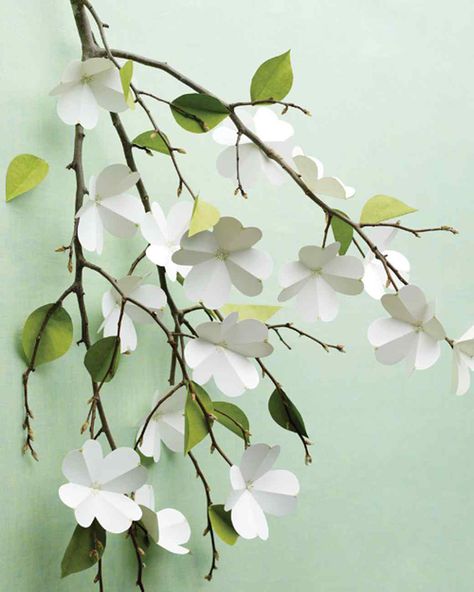 Dogwood Branch, Project Paper, Diy Fleur, Front Hallway, Flower Branches, Diy Flores, Dogwood Blossoms, Fleurs Diy, Folding Origami