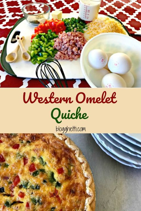 Western Omelet Quiche Western Quiche, Western Omelet Quiche, March Recipes, Quiche Breakfast, Savoury Meals, Deep Dish Pie, Jenny Cookies, Breakfast Easy, Ham Steaks