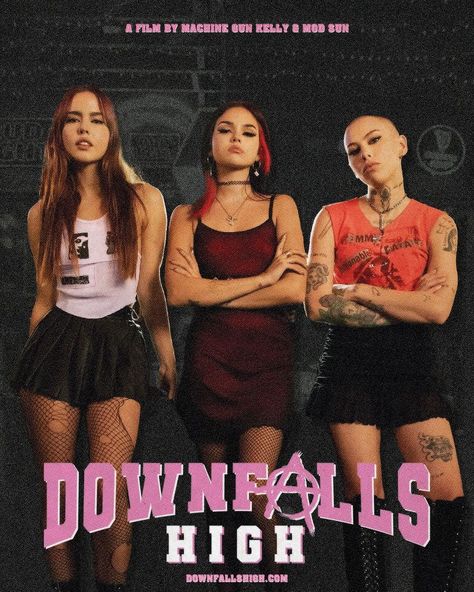 MAGGIE LINDEMANN on Instagram: “Downfalls High, a first of its kind musical film experience, premieres tonight at 6pm PST / 9pm EST🖤 downfallshigh.com” Downfalls High, Tickets To My Downfall, School Song, Mod Sun, Sid And Nancy, Hair Color Underneath, Colson Baker, Musical Film, Maggie Lindemann