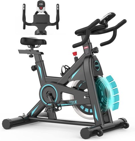 Dripex Magnetic Resistance Exercise Bike for Home Gym Training (2022 New Version) Stationary Bicycle, Home Training, Indoor Cycling Bike, Home Gym Exercises, Ipad Holder, Steel Frame Construction, Indoor Bike, Resistance Workout, Indoor Cycling