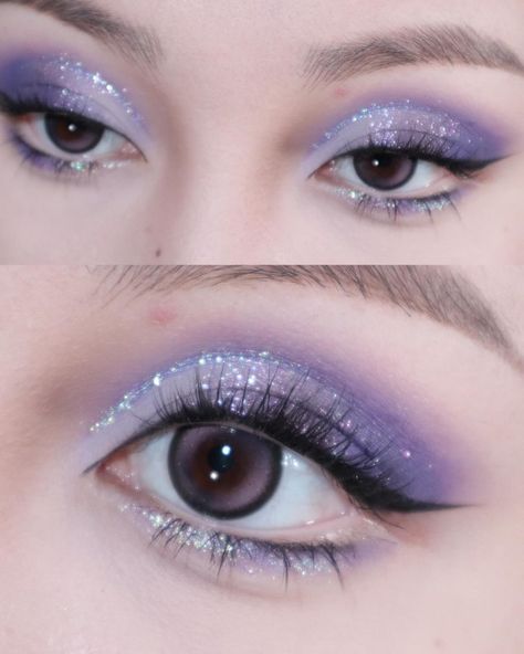 Purple Douyin Makeup, Make Up Aesthetic, Douyin Makeup, Cute Eye Makeup, Korean Eye Makeup, Purple Makeup, Ethereal Makeup, Eye Makeup Designs, Edgy Makeup