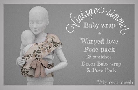 ˗ˏˋBaby Wrap + Wraped Love ˎˊ˗ | Vintage-simmer on Patreon Sims 4 Infant Carrier Cc, Sims 4 Realistic Newborn, Infant Carrier Sims 4, Vintage Simmer Sims 4, Sims 4 Infant Swaddle, Sims 4 Infant Carrier, Vintage Simmer Cc, Sims4 Vintage Cc, Newborn Sims 4 Cc