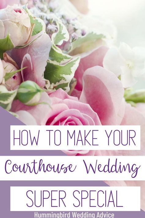 If you're getting married at courthouse, there are lots of ways to make it special! From wearing clothes that you love, to carrying beautiful flowers, pampering yourself before the wedding, and making sure that there are memorable plans after the wedding, courthouse weddings can be wonderful. This post is going to share with you how to make your courthouse wedding super special, so you can have a great wedding day experience. // courthouse wedding // married at the courthouse // small wedding // Courthouse Wedding Essentials, Courthouse Wedding Flower Bouquet, After Courthouse Wedding Ideas, Intimate Wedding Favors, Courthouse Wedding Ideas Outfits, Getting Married At The Courthouse, What To Wear To A Courthouse Wedding, Fall Courthouse Wedding, Married At Courthouse