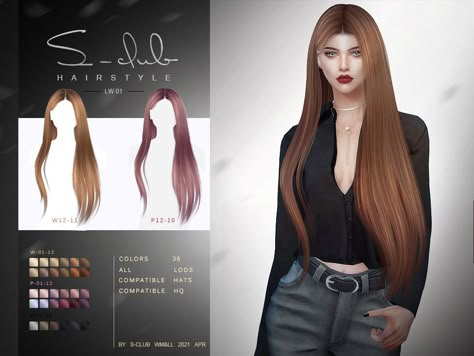 Cc Hair, Pelo Sims, Sims Games, Club Hairstyles, Sims4 Clothes, Sims Four, Sims 4 Collections, Sims Hair, Best Mods