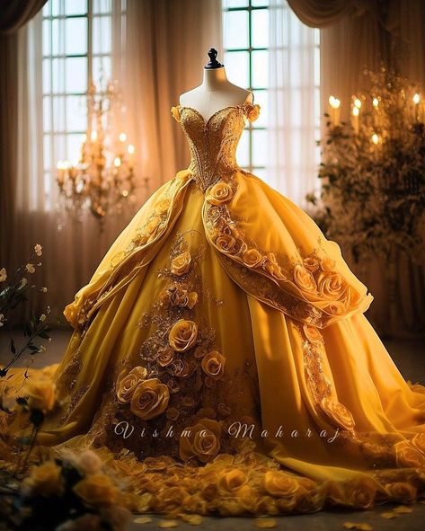 Vishma Maharaj (@whizicalmermaid) • Instagram photos and videos Belles Dress Beauty And The Beast, Vishma Maharaj, Beauty And The Beast Dress, Princess Belle Dress, Belle Gown, Kids Prom Dresses, Sweet 16 Outfits, Belle Dresses, Frocks And Gowns