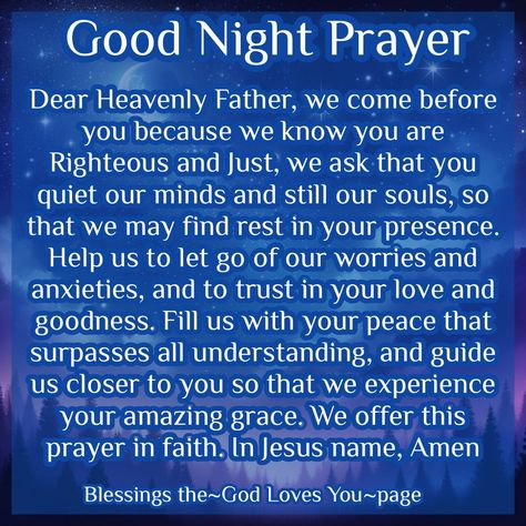 Goodnight Prayers Bedtime, Goodnight Prayers, Nighttime Prayers, Prayer Before Sleep, Afternoon Prayer, Nighttime Prayer, Kids Prayer, Goodnight Quotes Inspirational, Evening Prayers