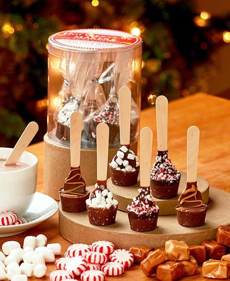 Hot Chocolate Maker, Hot Chocolate Stirrers, Holiday Beverages, Hot Chocolate Spoons, Diy Hot Chocolate, Hot Chocolate Gifts, Plastic Bin, Hot Chocolate Bar, Chocolate Sticks