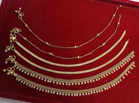 glamjewelryz - Etsy UK Anklets Gold, Ankle Bracelets Gold, Leg Jewelry, Silver Anklets Designs, Anklets Indian, Jewellery Traditional, Ethereal Jewelry, Dope Jewelry Accessories, Fancy Jewelry Necklace