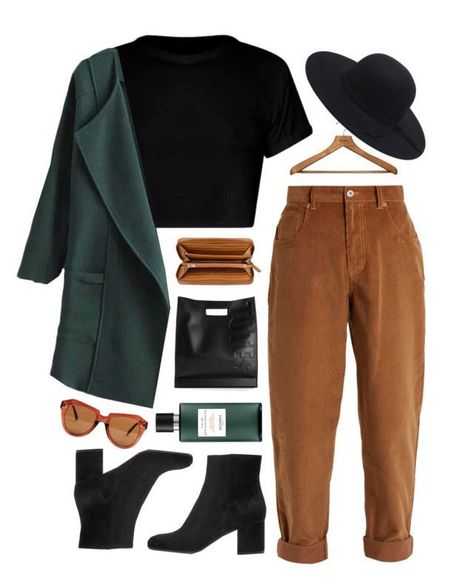 Brown Pants, Outfits With Hats, Mode Vintage, Looks Vintage, Grunge Fashion, Polyvore Outfits, Outfits Casuales, Outfits Casual, Work Outfits