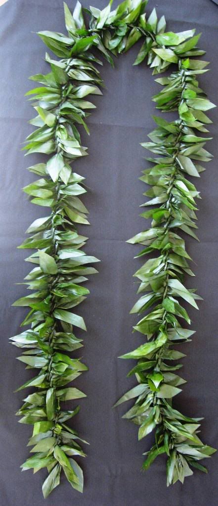 Ti Leaf Maile Lei Maile Lei, Ti Leaf, Ribbon Lei, Hawaiian Birthday Party, Graduation Leis, Hawaiian Lei, Money Lei, Hawaiian Wedding, Floral Headpiece