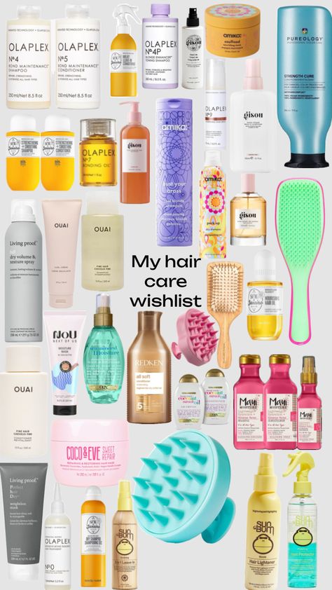 Hair care wishlist Aesthetic Surgeon, Healthy Hair Routine, Best Hair Care Products, Shower Skin Care, Perfect Skin Care Routine, Pretty Skin Care, Hair Essentials, Hair Care Products, Hair Maintenance