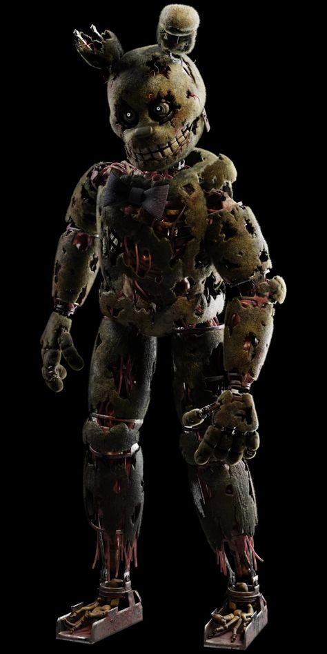 Stylized Springtrap, Stylized Animatronics, Springtrap Redesign, Fnaf Springtrap, Spring Trap, Fnaf Animatronics, Freddy Horror, The Living Tombstone, Fnaf Photos