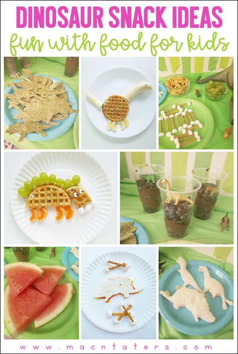 Dinosaur Themed Snack Ideas for Kids Dinosaur Snack Ideas, Dinosaur Movie Night, Dinosaur Themed Food, Dinosaur Snacks, Dinosaur Preschool, Dinosaur Ideas, Dinosaur Food, Schedule Ideas, Snack Ideas For Kids