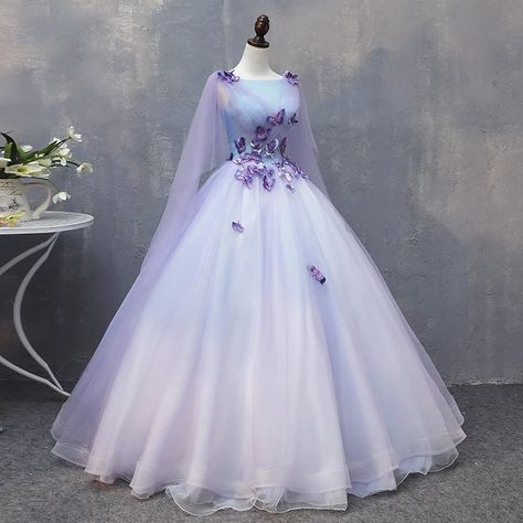 Gaun Tulle, Gaun Abad Pertengahan, Lavender Butterfly, Princess Jewelry, 파티 드레스, White Wedding Dress, Princess Ball Gowns, Princesa Disney, Fantasy Gowns