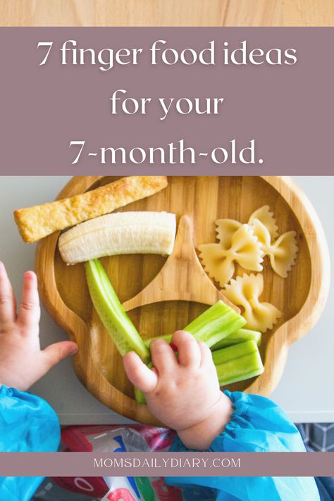 If you went down the pureed-food weaning process, now may be a good time to introduce finger foods to encourage chewing. Want to give it a try? Here’s a shortlist of finger foods for 7-month-old babies. 7 Month Old Food Recipes, 7 Month Weaning Recipes, 7 Month Old Solid Food, Weaning Recipes 7 Months, Food Ideas For Infants, Lunch For 7 Month Old, Finger Foods For 8 Month Old, 7 Month Old Finger Foods, Food Ideas For 7 Month Old