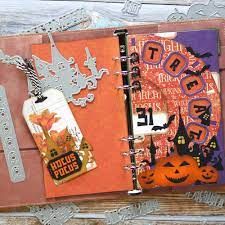 Elizabeth Craft Planner Essentials : Halloween Set #02 Elizabeth Craft Designs Planner, October Planner, Halloween Mini Albums, Halloween Layout, Travel Journal Scrapbook, Halloween Paper Crafts, Planner Essential, Halloween Scrapbook, Fall Scrapbook