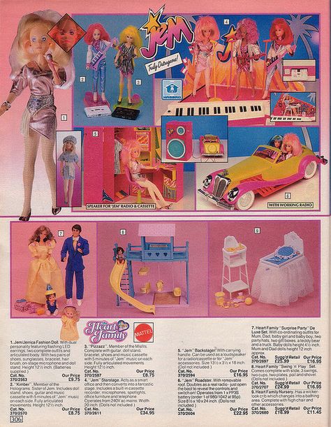 Jem & The Hart Family Ad - 1986 Best 80s Cartoons, Jem Doll, 1980s Barbie, Sublimation Crafts, 1980s Childhood, Toy Catalogs, Old School Toys, 1980s Toys, Childhood Memories 70s