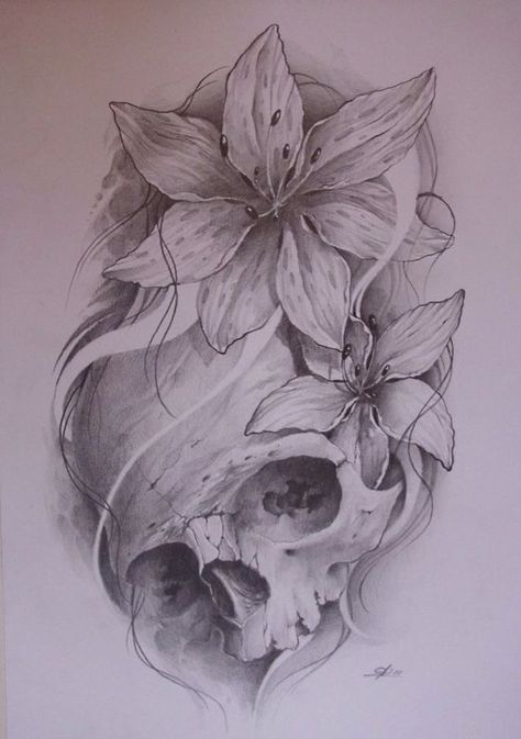 I really like this skull tattoo idea Midnight Pictures, Thighs Tattoo, Pretty Skull Tattoos, Mama Tattoos, Skull Tattoo Flowers, Voodoo Art, Feminine Skull Tattoos, Skull Rose Tattoos, Tattoo Flowers