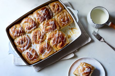 Orange-Scented Olive Oil Sticky Buns (Cinnamon Rolls) Recipe on Food52, a recipe on Food52 Sticky Buns Cinnamon Rolls, Sticky Buns Recipe, Orange Olive Oil, Christmas Breakfast Ideas, Sticky Buns Recipes, Breakfast Rolls, Buns Recipe, Food Contest, Sweet Buns