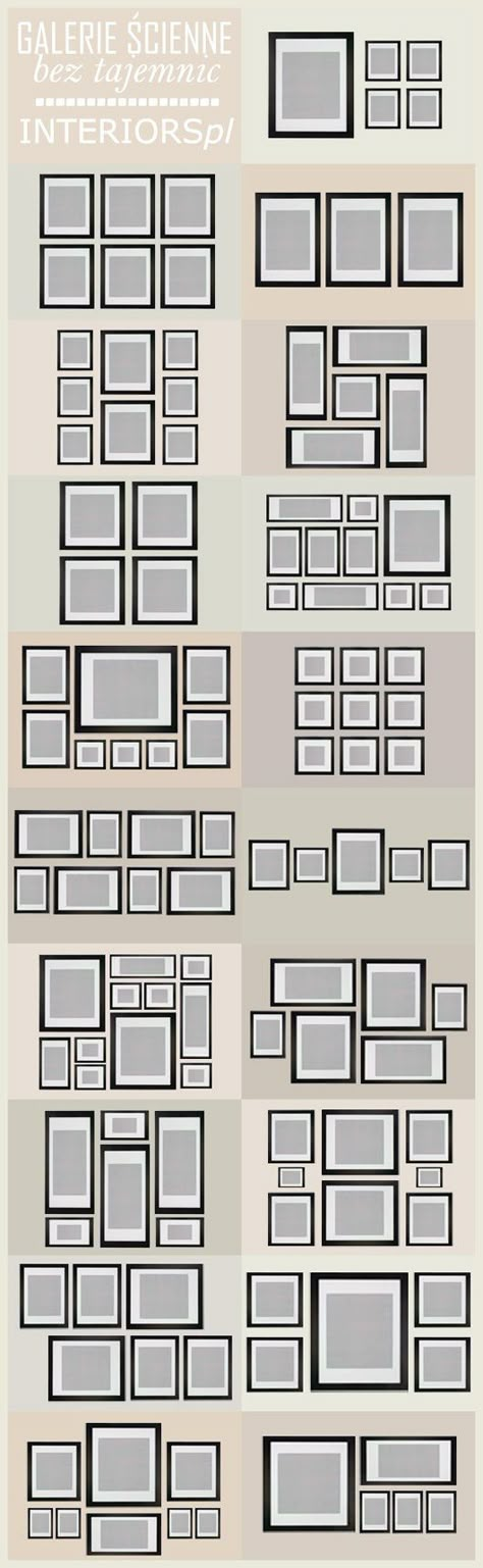 Wall art arrangement templates... Will be really helpful for putting together a photo gallery going up our staircase. Photo Gallery Wall Layout, Gallery Wall Layout, Photo Wall Gallery, Decor Ikea, Gallery Wall Inspiration, Picture Hanging, Wall Gallery, Inspiration Wall, Hanging Pictures