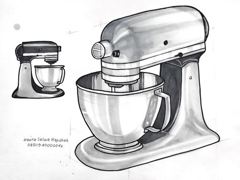 — Mixer sketches Mixer Drawing, Orthographic Drawing, Mixer Machine, Product Sketch, Kitchen Objects, Kitchen Drawing, Alchemy Art, Industrial Design Trends, Object Drawing