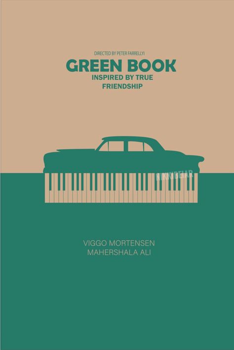 Green Book Movie Poster, Greenbook Movie Poster, Gestalt Poster, Green Book Movie, The Green Book, Green Movie, Best Vsco Filters, Best Movie Lines, Film Posters Art