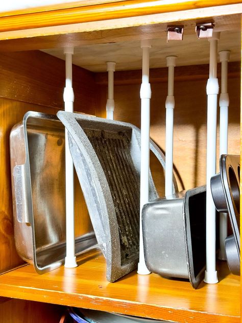 Cupboard Storage Solutions, Measuring Spoons Organization, Dish Organization, Kitchen Cupboard Storage, Quirky Kitchen, Cupboard Shelves, Messy Kitchen, Kitchen Drawer Organization, Plastic Baskets