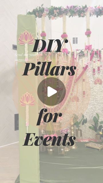 Sindhura Chaluvadi on Instagram: "Attention event planners! 📋 Get ready to level up your decor game with this DIY pillar tutorial. From start to finish, watch as I transform simple materials into stunning event essentials. Learn how to create sturdy pillars using insulation board, dowel pieces, and a little bit of glue magic. Customize them to match any theme with paint, wallpaper, or fabric. Plus, they’re stackable for easy transport! Swipe to see these pillars in action at my latest event. Let’s elevate your next event together! 

#EventDecorDIY #DIYPillars #diy" Diy Simple Backdrop, Diy Wedding Backdrops, Pillar Decorations, Wedding Pillars, Paint Wallpaper, Simple Wedding Decorations, Diy Wedding Backdrop, Insulation Board, Easy Backdrops