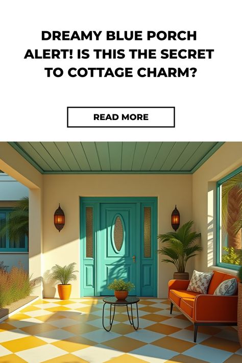 Quaint cottage porch with distressed blue floor and vintage swing in morning light Blue Porch Floor, Porch Paint Ideas, Painted Porch Floors, Blue Porch, Painted Porch, Porch Paint, Cottage Porch, Porch Floor, Cottage Aesthetic