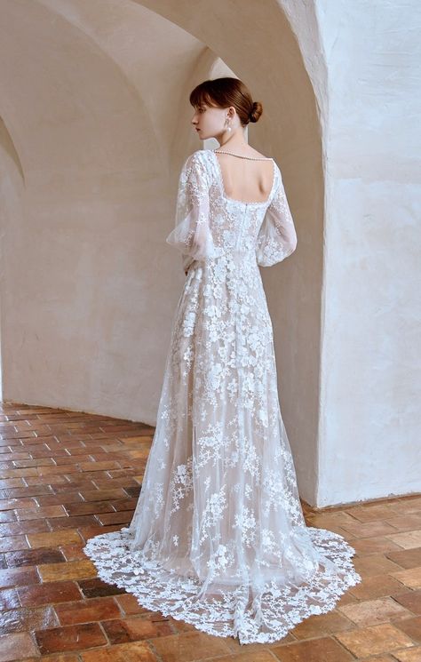 Peasant Style Wedding Dress, Period Piece Wedding Dress, Evermore Wedding Dress, Rennaisance Wedding Gown, Antique Style Wedding Dresses, Soft Summer Wedding Dress, Old School Wedding Dress, Summer Wedding Victorian Dress, Elegant Short Sleeve Victorian Wedding Dress