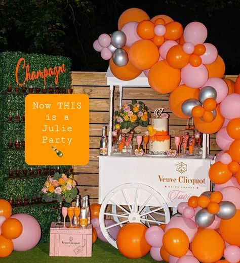 Vueve Champagne, Veuve Party, Champagne Decor, Veuve Cliquot, Bridal Shower Champagne, Bachelorette Planning, Champagne Birthday, Veuve Clicquot Champagne, Bridal Shower Inspo