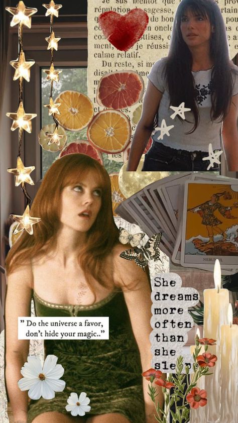 Practical Magic Photos, Practical Magic Jillian Outfits, Practical Magic Mood Board, Practical Magic Collage, Gilly Practical Magic, Practical Magic Background, Jillian Practical Magic, Practical Magic Theme, Practical Magic Color Palette